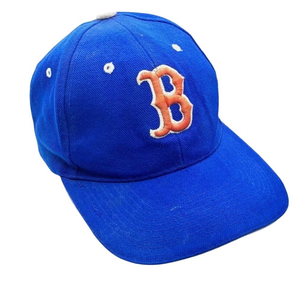 Boston Red Sox Royal Blue Embroidered Logo Baseball Cap Fitted Hat Adjustable